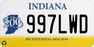 IN license plate 997LWD