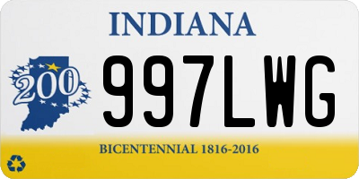 IN license plate 997LWG