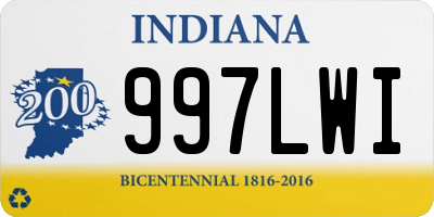 IN license plate 997LWI