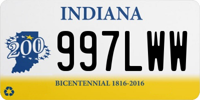 IN license plate 997LWW