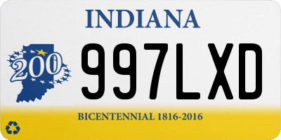 IN license plate 997LXD