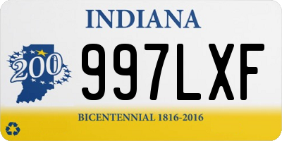 IN license plate 997LXF