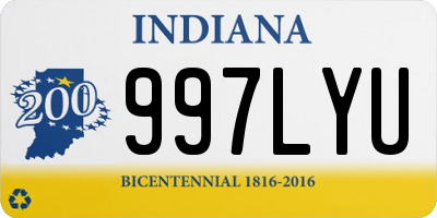 IN license plate 997LYU