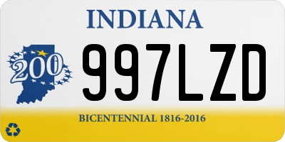 IN license plate 997LZD