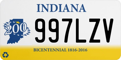 IN license plate 997LZV