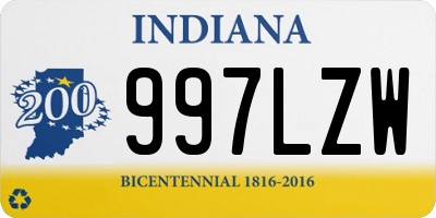 IN license plate 997LZW