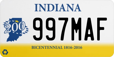 IN license plate 997MAF