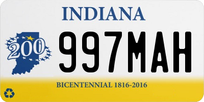 IN license plate 997MAH