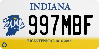 IN license plate 997MBF