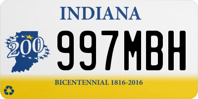 IN license plate 997MBH