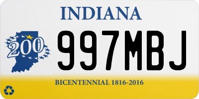 IN license plate 997MBJ