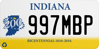 IN license plate 997MBP