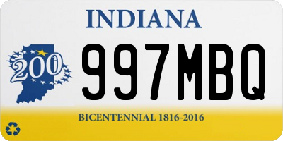 IN license plate 997MBQ