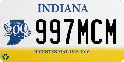 IN license plate 997MCM