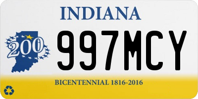 IN license plate 997MCY