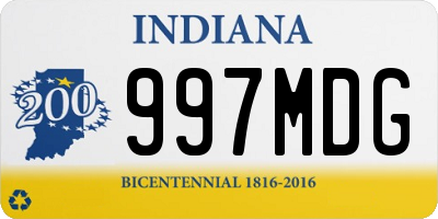 IN license plate 997MDG