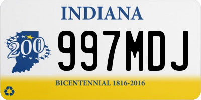 IN license plate 997MDJ