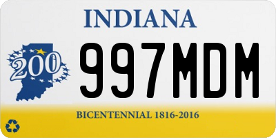 IN license plate 997MDM