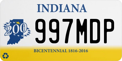 IN license plate 997MDP