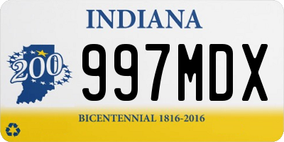 IN license plate 997MDX