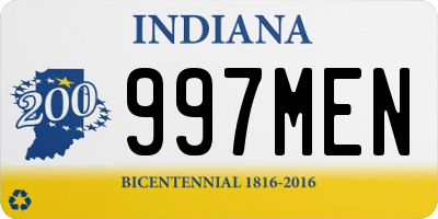 IN license plate 997MEN