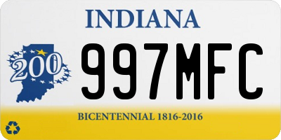 IN license plate 997MFC