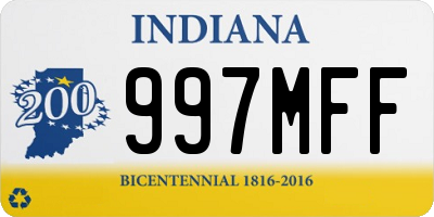 IN license plate 997MFF