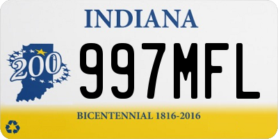 IN license plate 997MFL