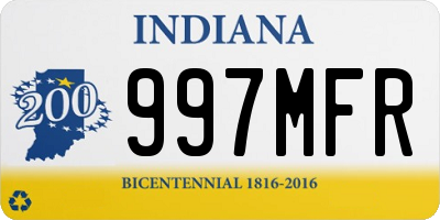 IN license plate 997MFR