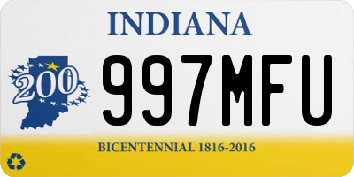 IN license plate 997MFU