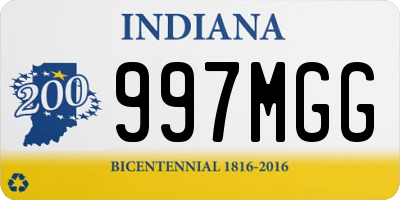 IN license plate 997MGG