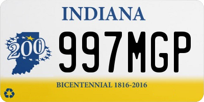 IN license plate 997MGP