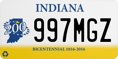 IN license plate 997MGZ