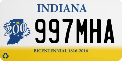 IN license plate 997MHA