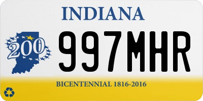 IN license plate 997MHR