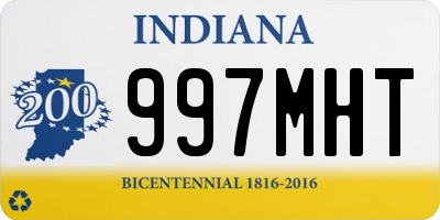 IN license plate 997MHT