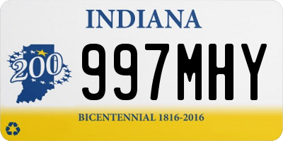 IN license plate 997MHY