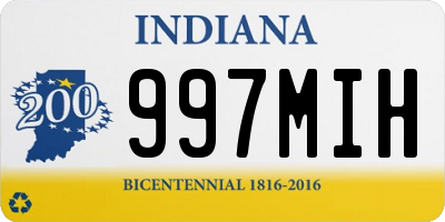 IN license plate 997MIH