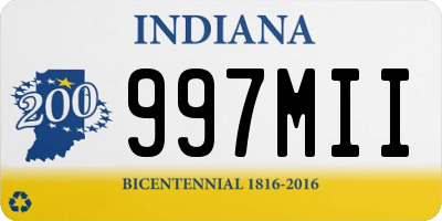 IN license plate 997MII