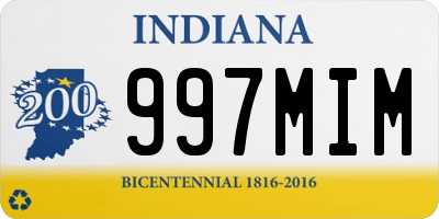 IN license plate 997MIM