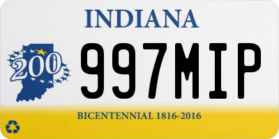 IN license plate 997MIP