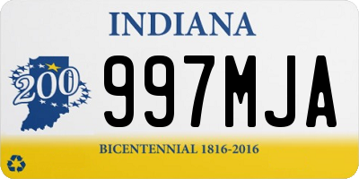 IN license plate 997MJA