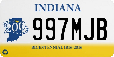 IN license plate 997MJB