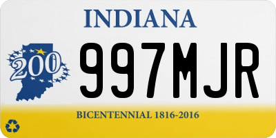 IN license plate 997MJR