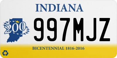 IN license plate 997MJZ