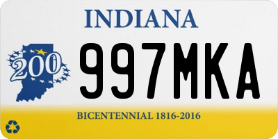 IN license plate 997MKA