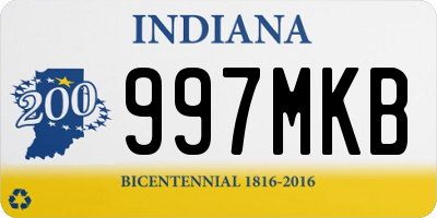 IN license plate 997MKB