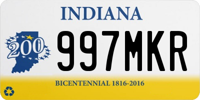 IN license plate 997MKR