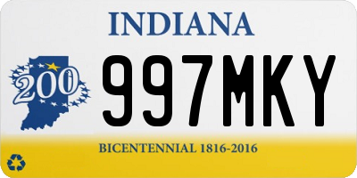 IN license plate 997MKY