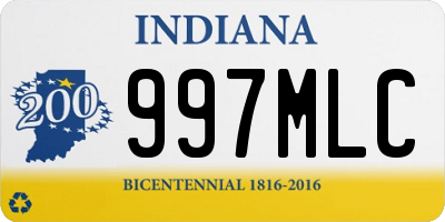 IN license plate 997MLC